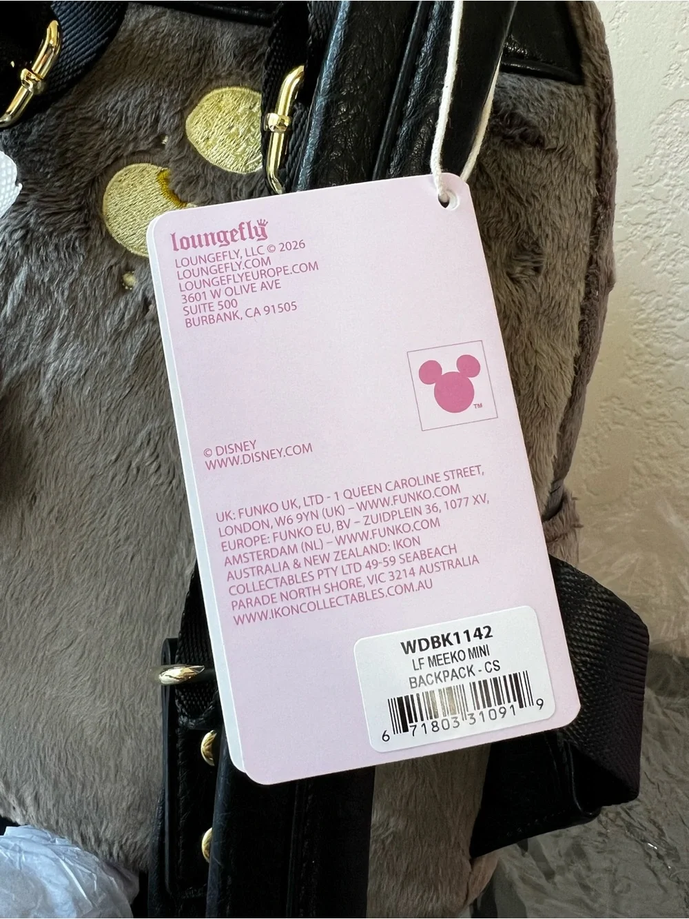 Loungefly Disney Pocahontas Meeko Fuzzy Cosplay Mini Backpack Rare - NWT